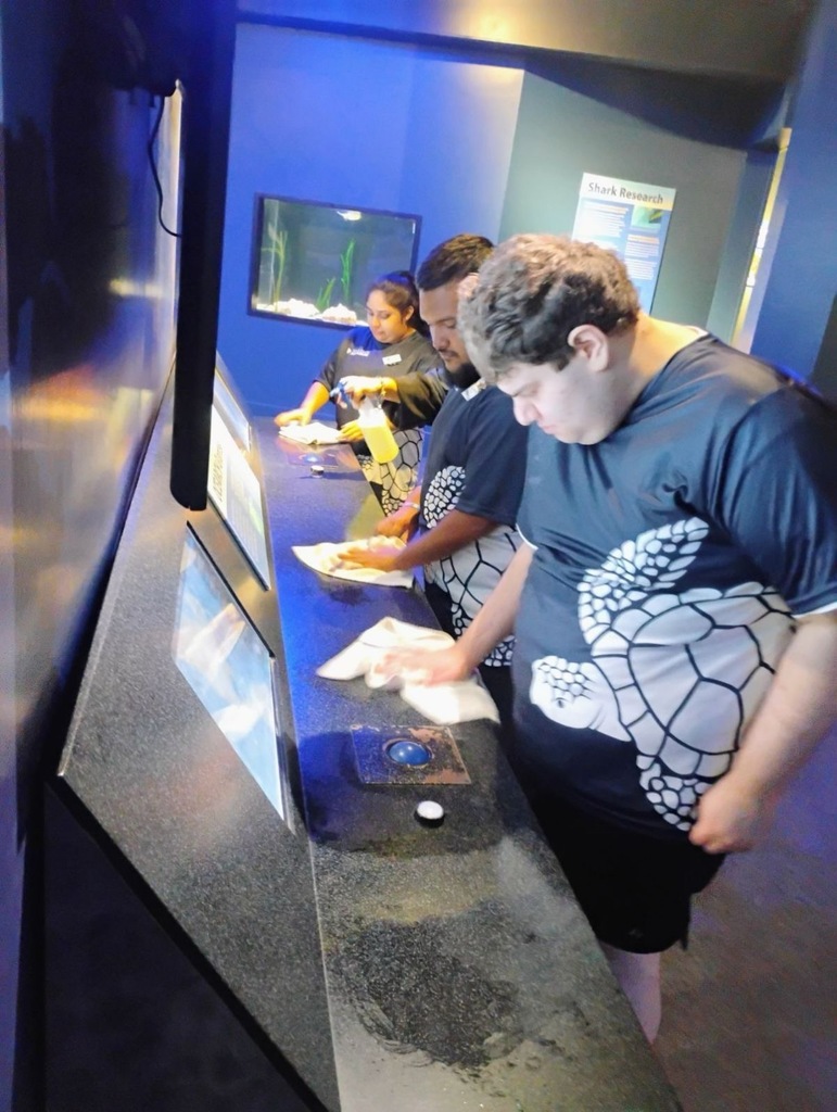aquarium volunteers