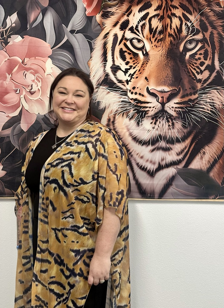 school staff dressed as tigers