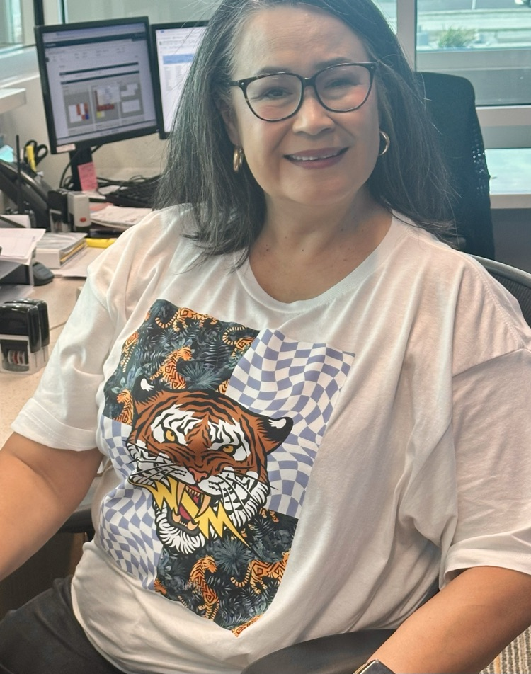school staff dressed as tigers