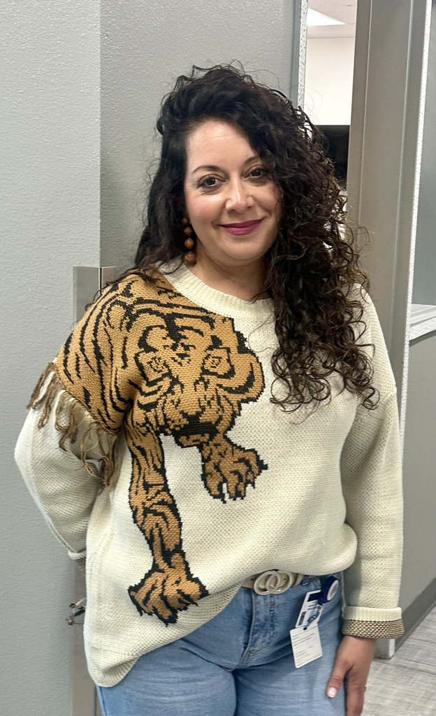 school staff dressed as tigers