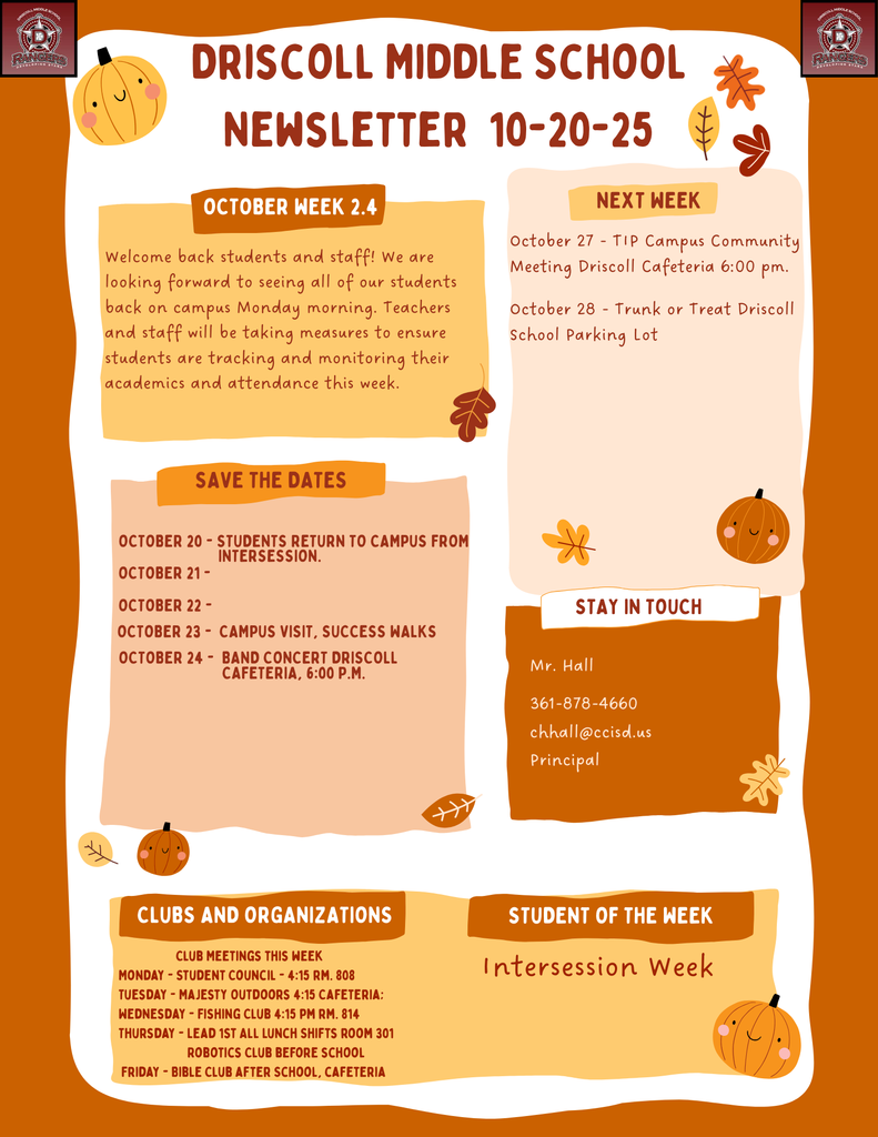 Parent Newsletter 10-20-25