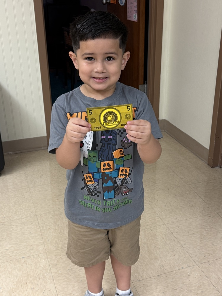 Our Monday "Be there for the bell" winners. These students were in their seats and ready to start the day off right. Please help us congratulate them on their $5 Eagle Bucks to use at the Moore store. 