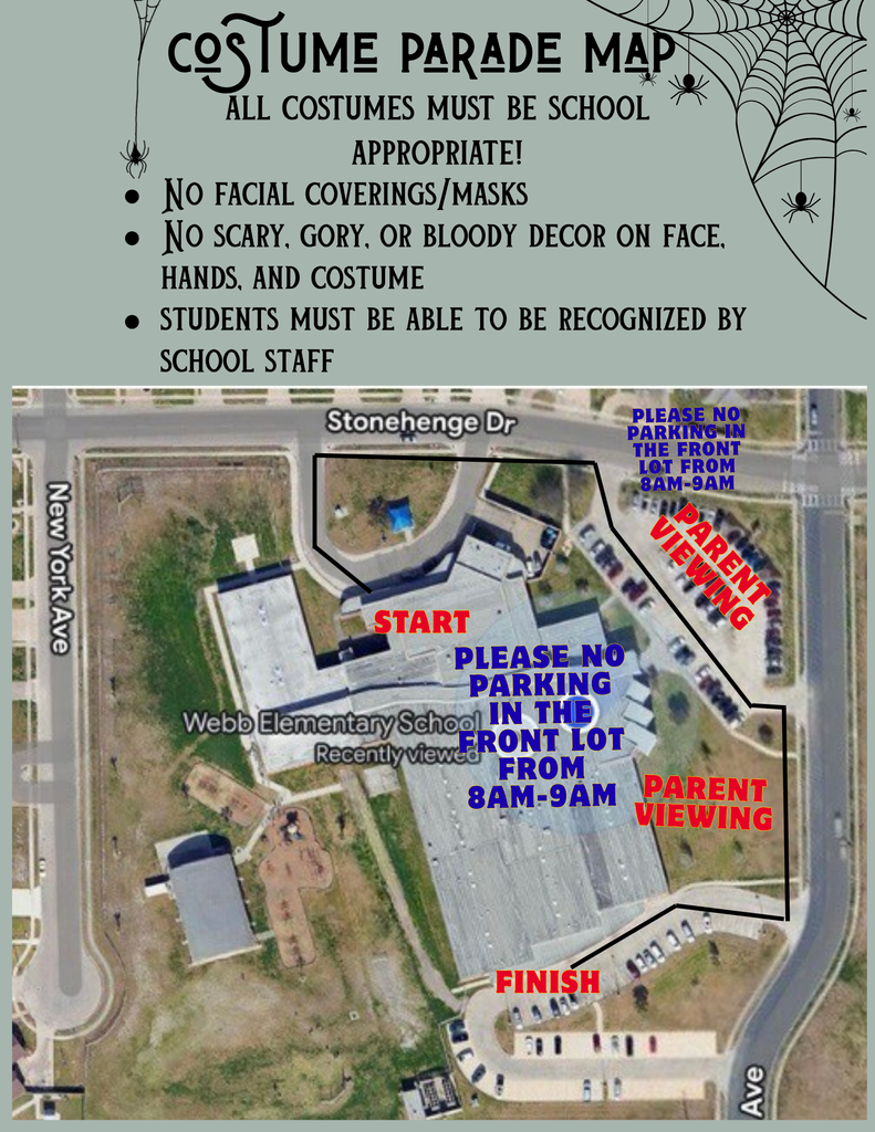 Costume parade route for students and costume rules 