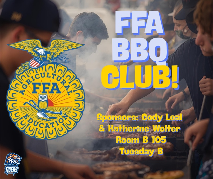 Alt Text: Students grilling with FFA logo overlay.