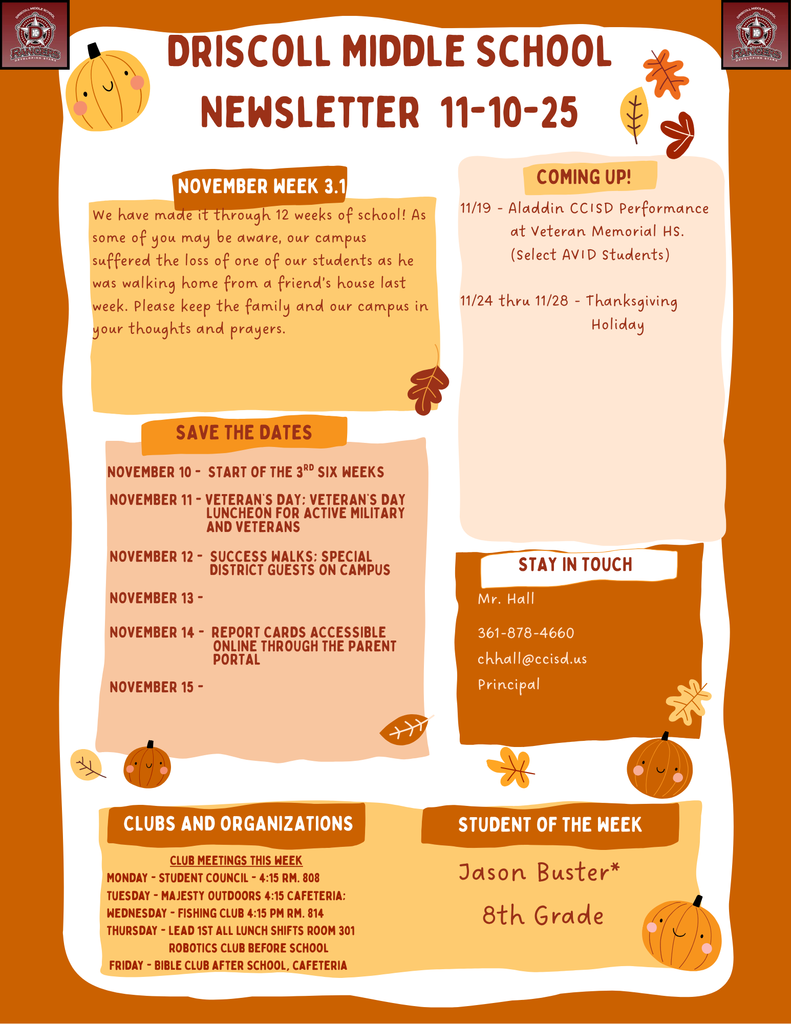 Parent Newsletter 11-3-25