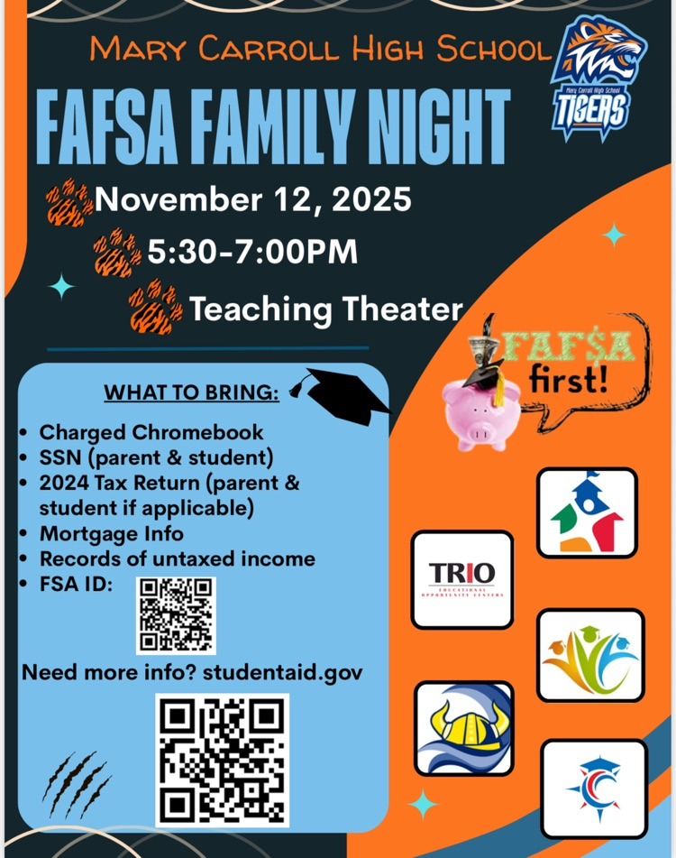 flier of fasfa dates and meeting times