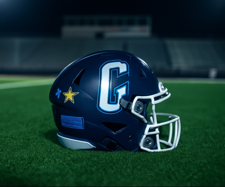 image of Carroll football helmet 