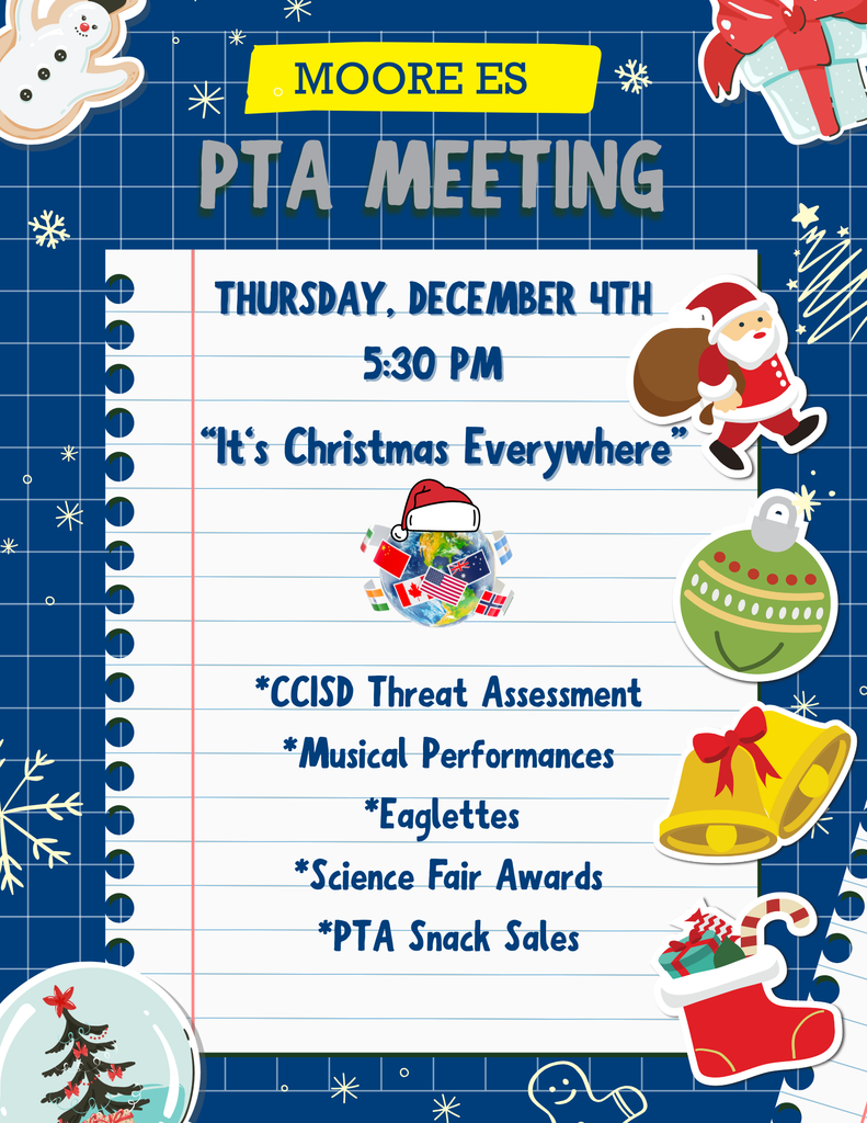 December PTA Meeting Thursday 12/4
