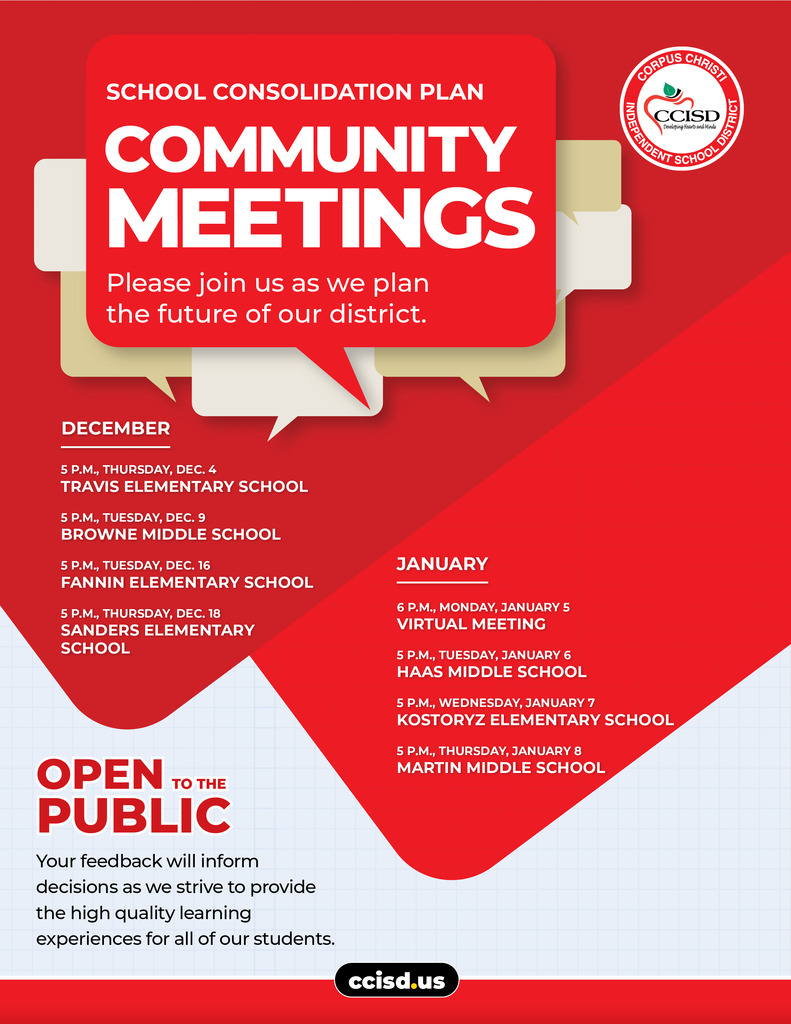 25-26 CONSOLIDATION PLAN COMMUNITY MEETINGS