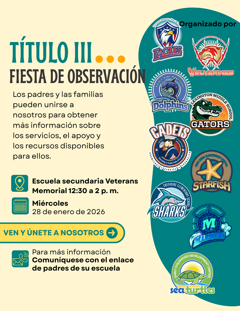 Title III Watch Party flyer (Spanish)