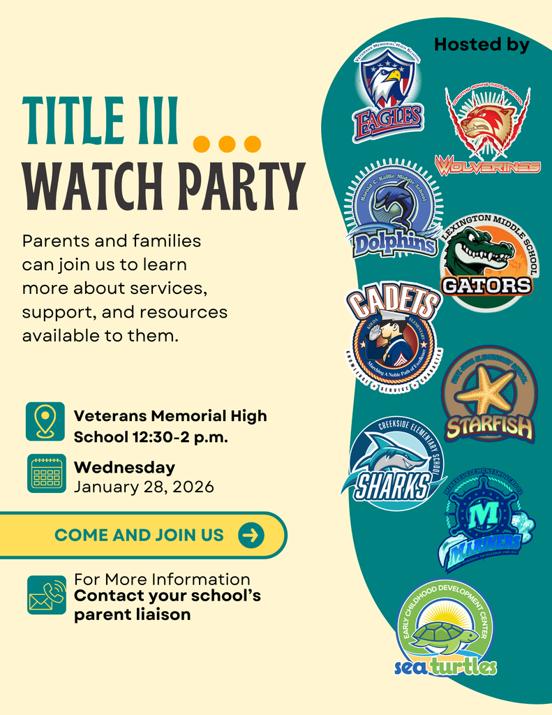 Title III Watch Party flyer (English)