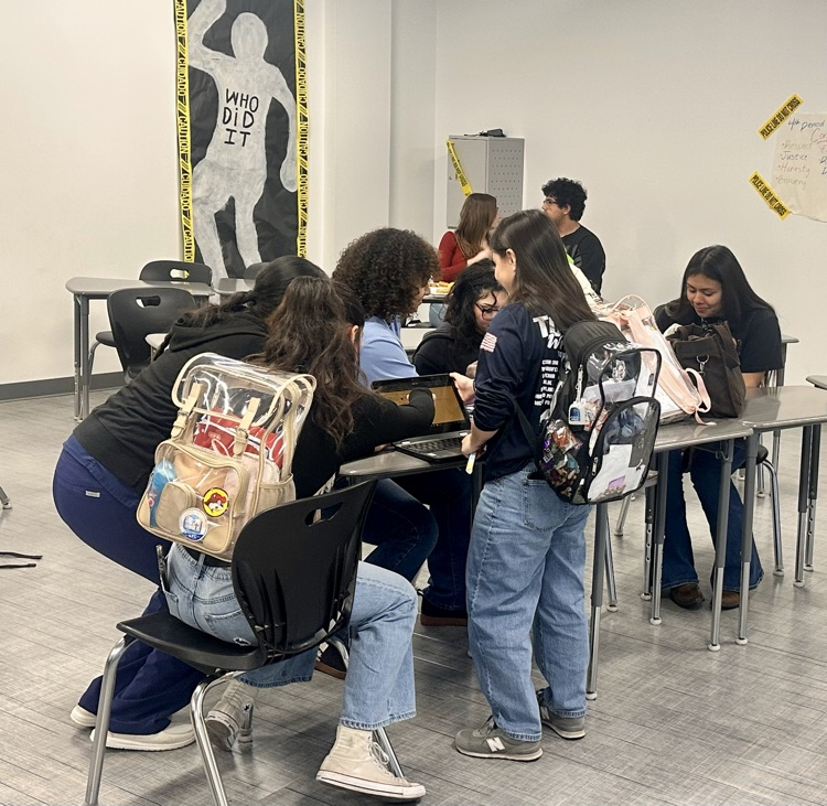 Students working together in small groups during Tiger Time in classrooms.