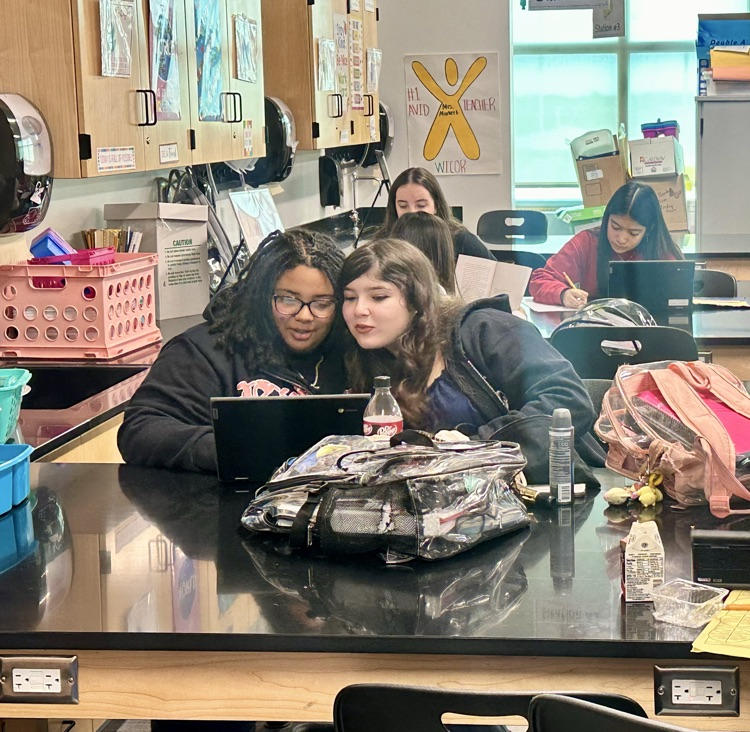 Students working together in small groups during Tiger Time in classrooms.