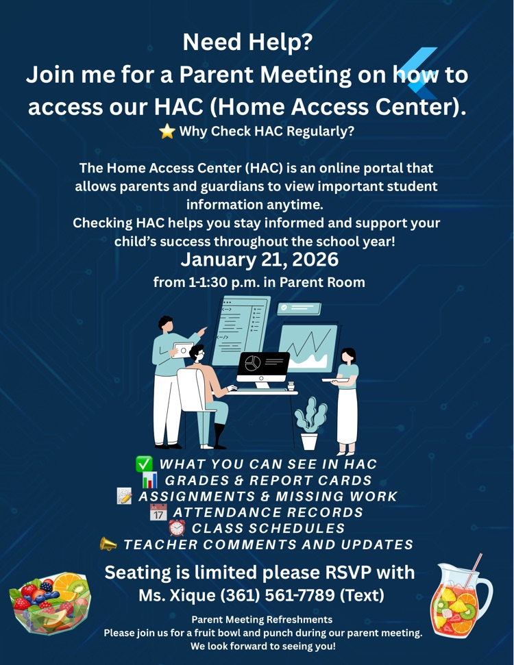 Parent Meeting: How to Access our Home Access Center.
