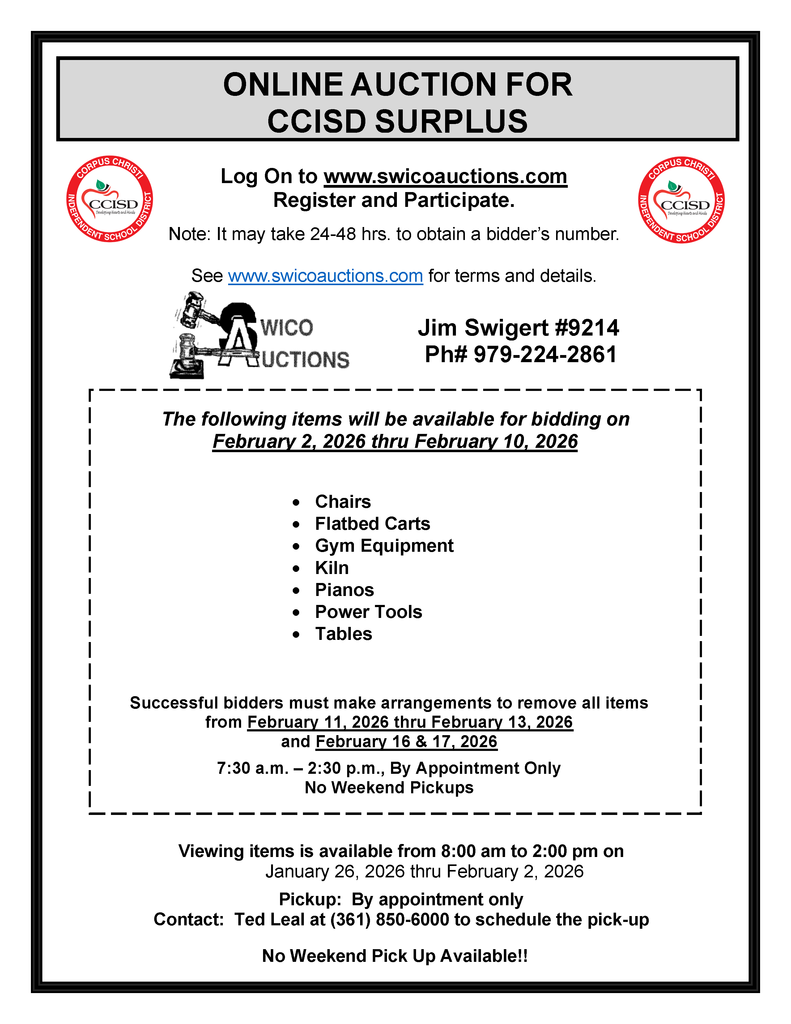 Online Auction for CCISD