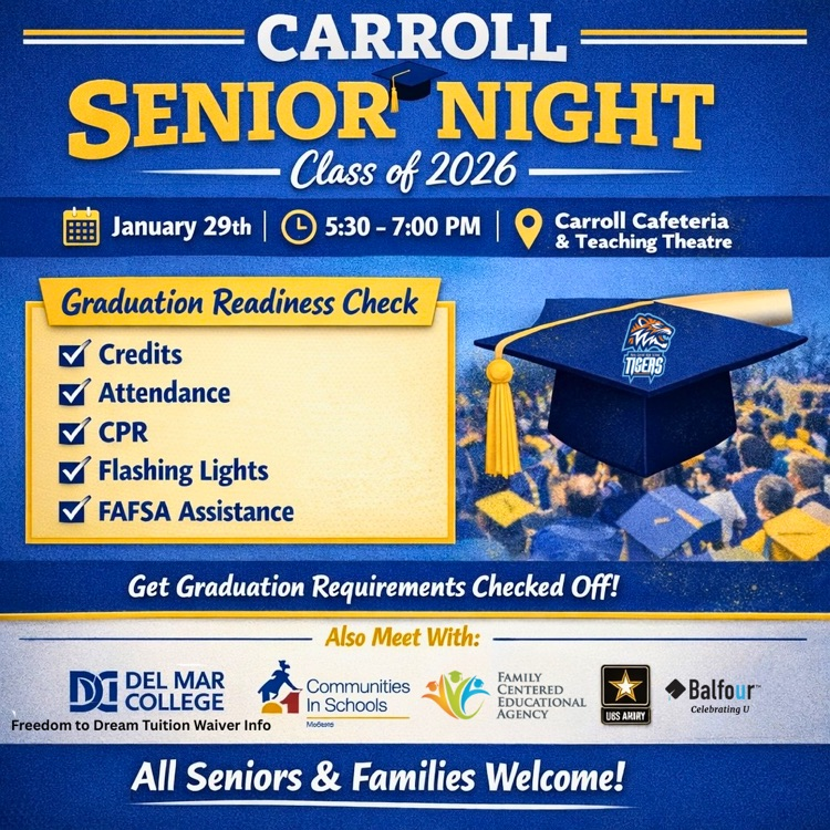 image of senior night at Carroll cafeteria