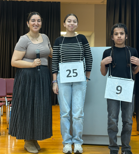 Driscoll Middle School Spelling Bee Winners.