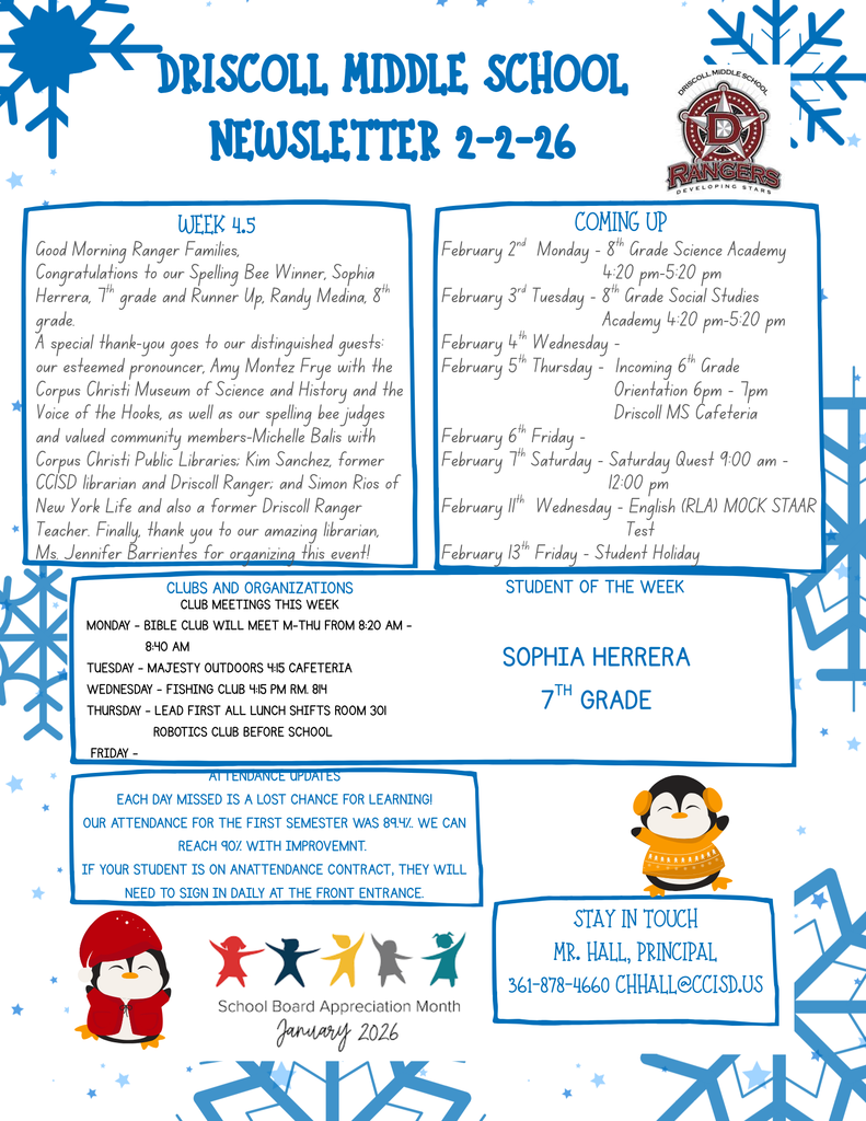 Parent Newsletter 2-2-26