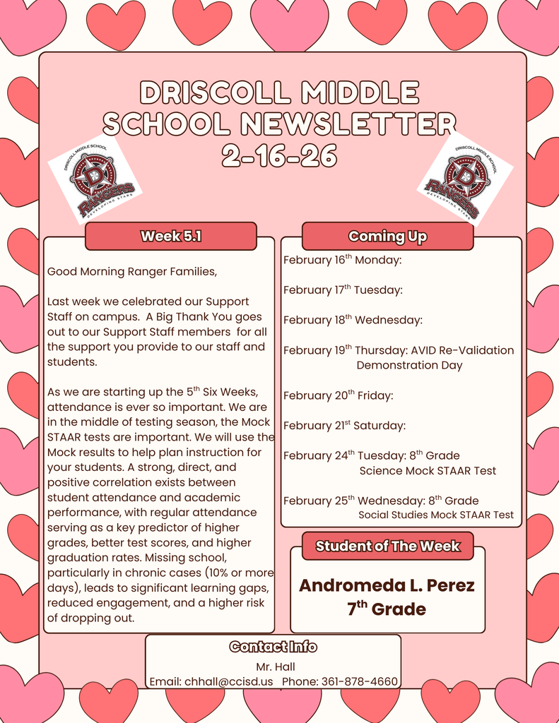 Parent Newsletter 2-16-26