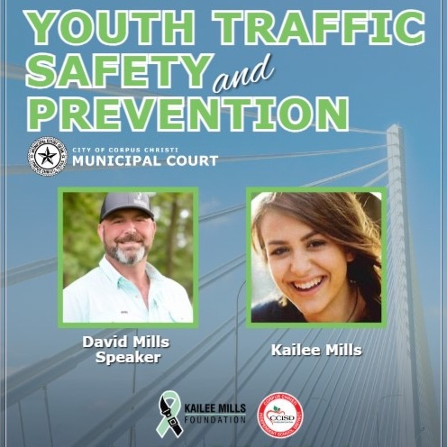 Graphic with Youth Traffic Safety Event details at Carroll High School, including time and credit recovery information.