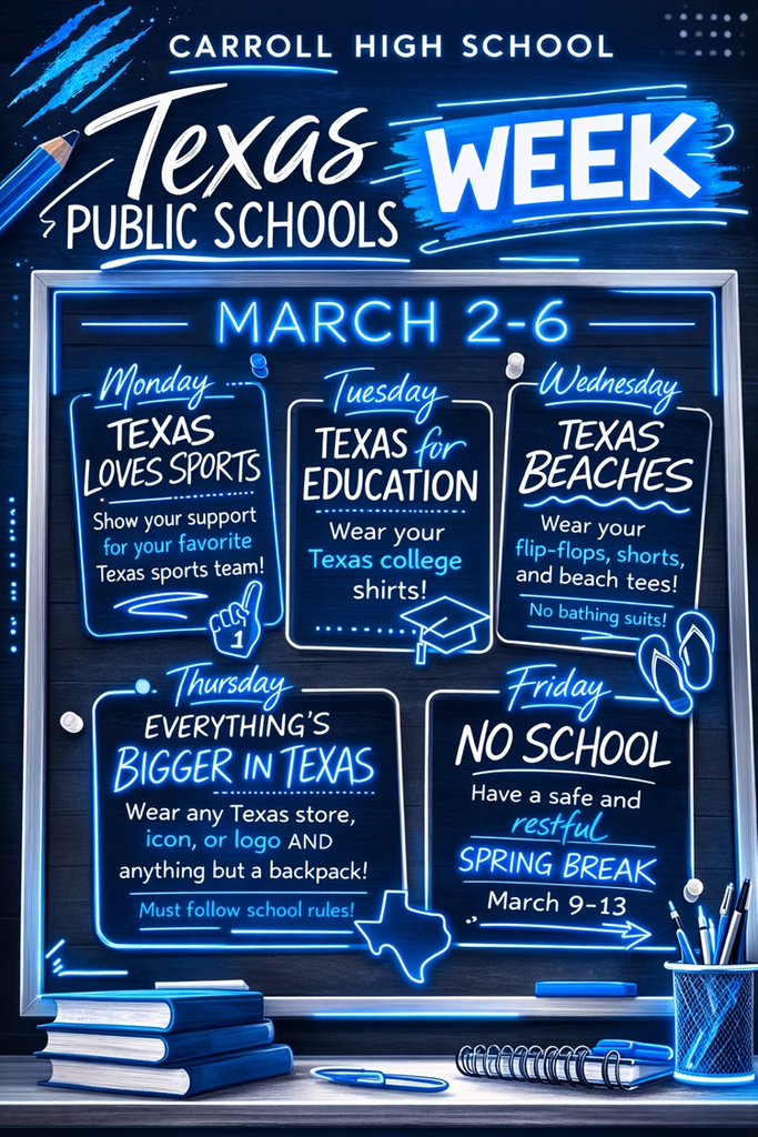 image of dress up days for Texas public schools week  