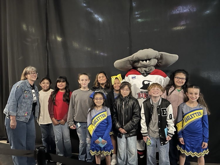 Choir hanging “backstage” with Stinger Ray before singing the National Anthem!