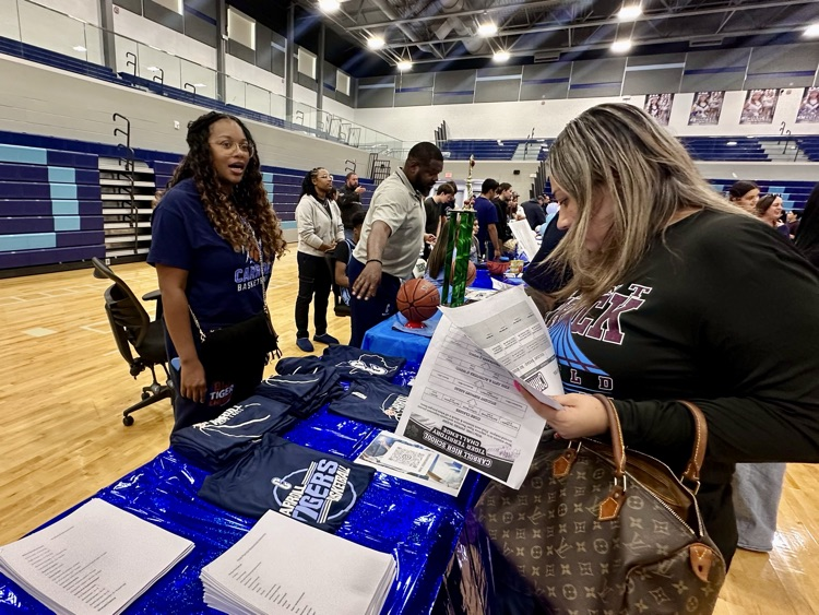Photos from Tiger Cub Camp showing incoming freshmen exploring campus, meeting student groups, participating in activities, and experiencing a welcoming, high-energy environment at Carroll High School 