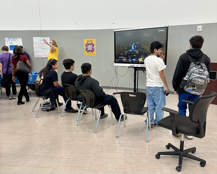 Photos from Tiger Cub Camp showing incoming freshmen exploring campus, meeting student groups, participating in activities, and experiencing a welcoming, high-energy environment at Carroll High School 