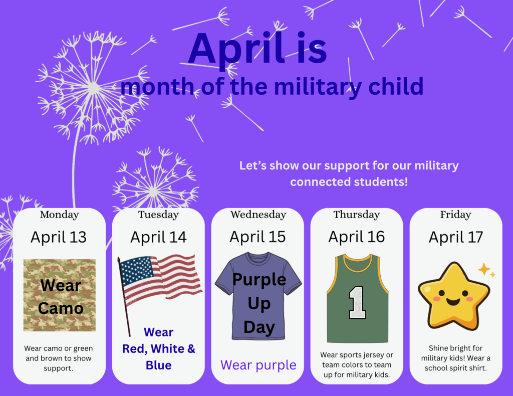 Military Month Dress Up Days Flyer