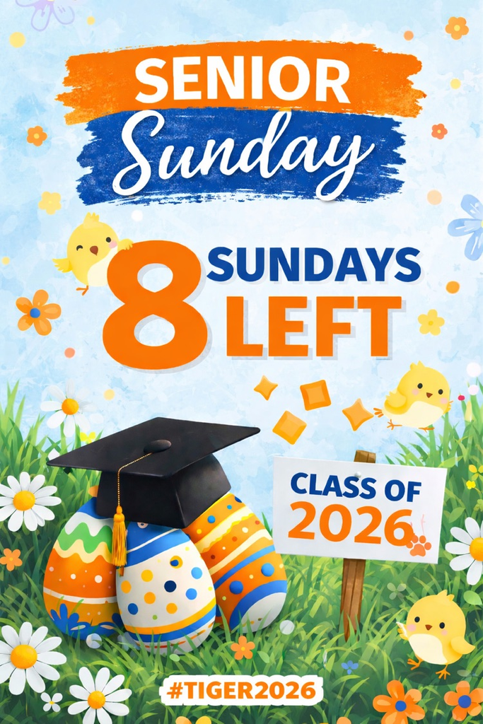 🐅🌼 SENIOR SUNDAY 🌼🐅 8 Sundays left… it’s getting REAL 👀 Enjoy every moment, Class of 2026