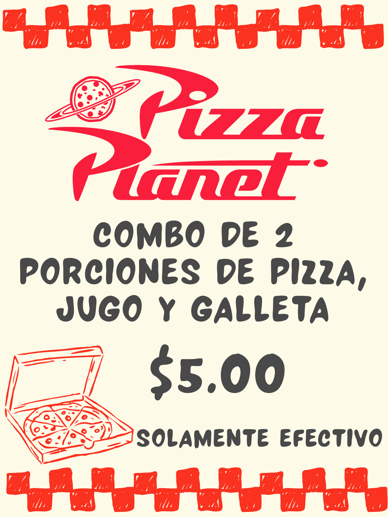 Mother and Son Game Night Pizza Info Spanish