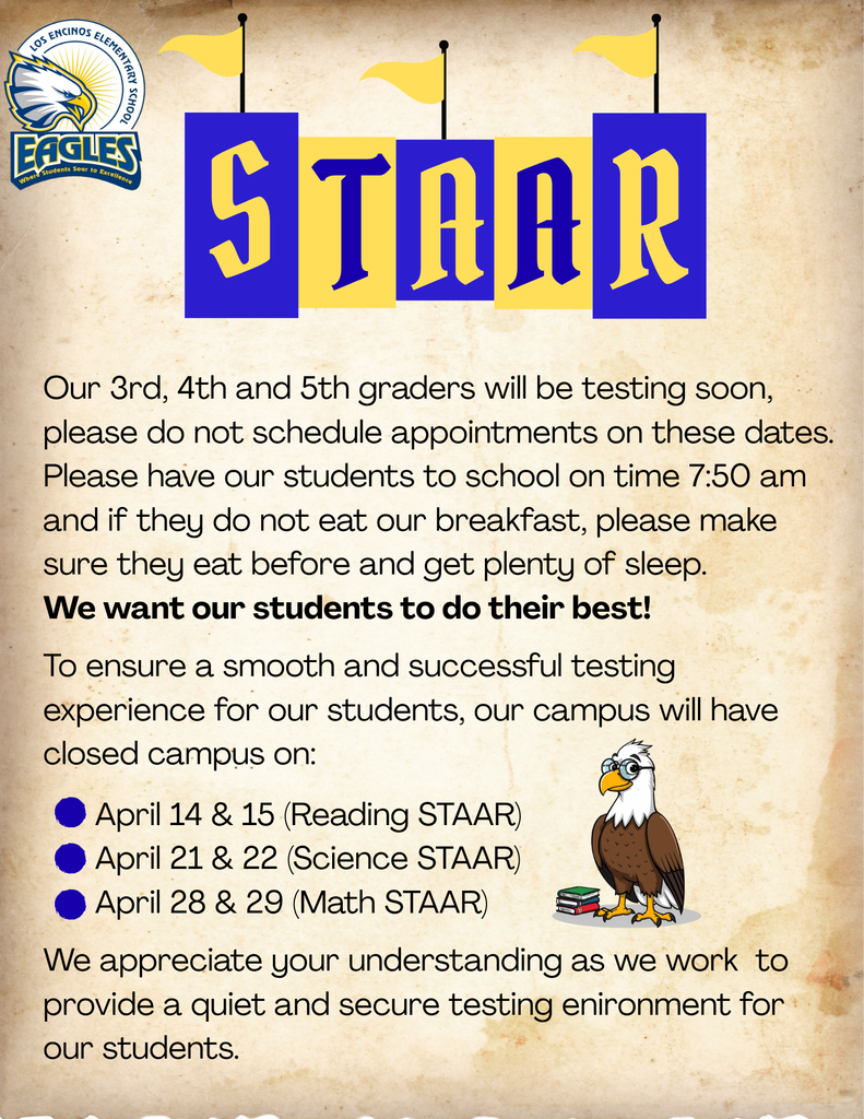 STAAR Testing Notice 