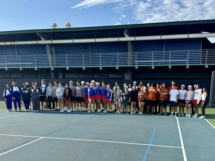 Alt text: Carroll tennis players in action during a district match 
