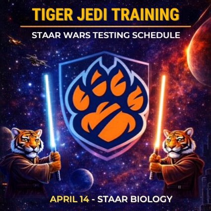 🔥🐅 TIGER JEDI TRAINING BEGINS TOMORROW 🐅🔥  🧬 Biology STAAR — April 14  The force is strong with our Tigers… time to show it 💪✨  #STAARWars #CarrollPride #STAARReady #TPND 