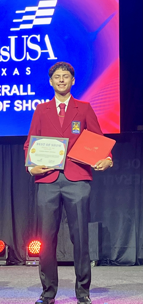 Students celebrating SkillsUSA victories with awards and smiles.