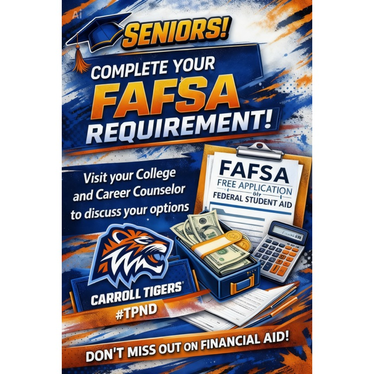🚨🎓 SENIOR CHECKLIST 🎓🚨 ✔ CPR ✔ Flashing Lights ✔ FAFSA (May 1 DEADLINE) Finish strong—no excuses 😤🔥 #TPND #SeniorReady