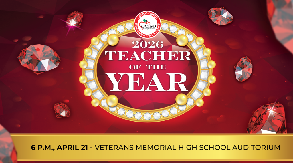2026 Teacher of the Year. 6 p..m., April 21 - Veterans Memorial High School Auditorium.