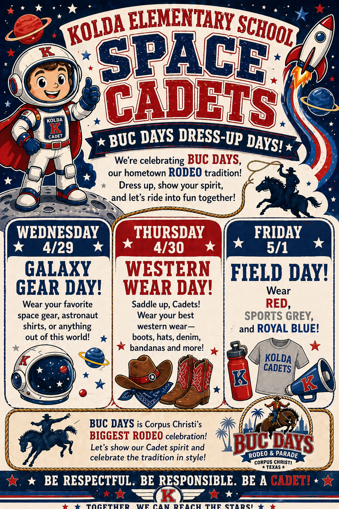 Flyer with Buc Days Dress-Up Days.
