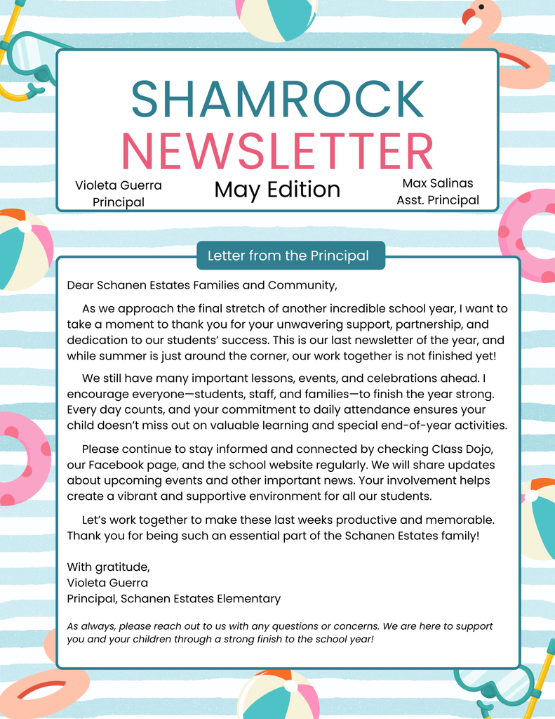 May Newsletter page 1