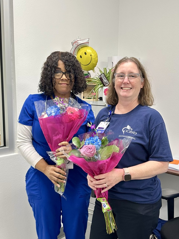 BIG love to our Carroll nurses — Windy Baker & Dinah Taylor! 💙🩺🐯