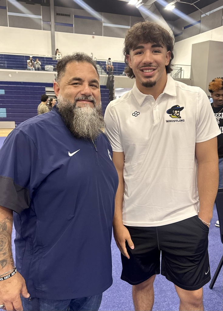 Congratulations to Roman Nino on signing to continue his wrestling career at Wayland Baptist University in Plainview, TX! 🤼‍♂️💙💛  Your Tiger family is proud of everything you’ve accomplished! 🔥  #TPND #BetterAtCarroll  