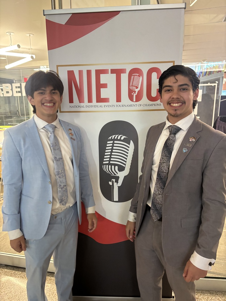 Ethan and Jay (Guadalupe) are headed to the NIETOC NATIONAL SEMIFINALS! 🎤🐯