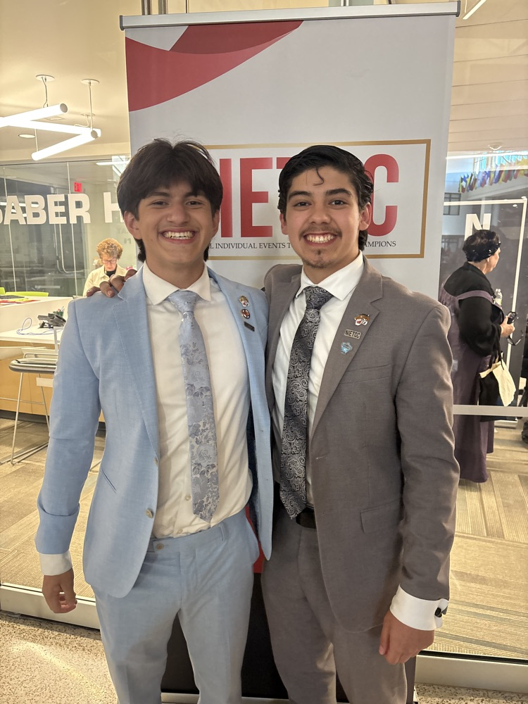 Ethan and Jay (Guadalupe) are headed to the NIETOC NATIONAL SEMIFINALS! 🎤🐯