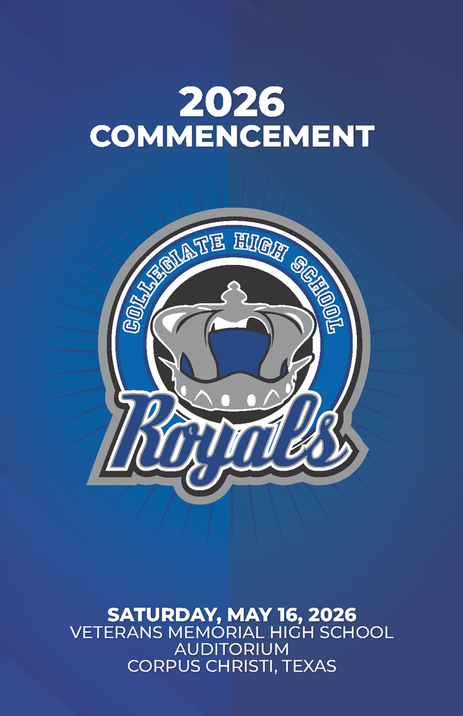 2026 Commencement Collegiate High School Royals.