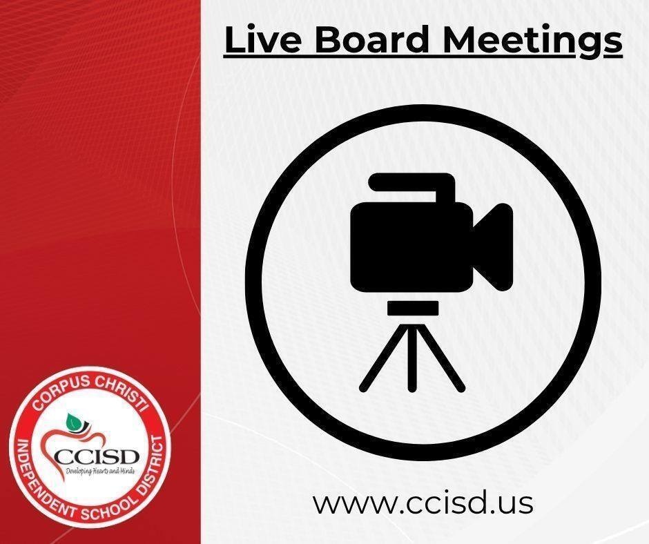 Live board meetings. www.ccisd.us