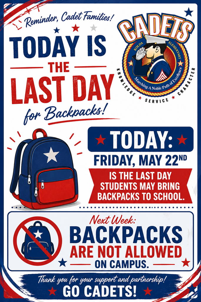Last Day for Backpacks
