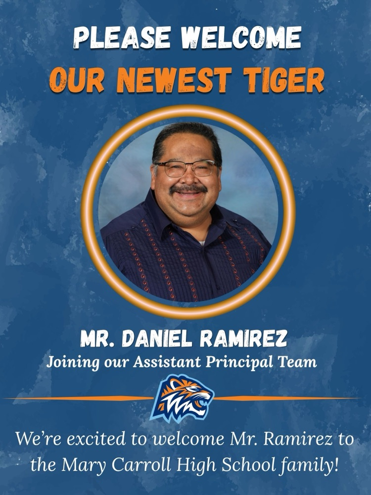 Please help us welcome Mr. Daniel Ramirez to the CHS administration team! We’re excited to have him join the Carroll family and can’t wait for the impact he’ll make on our campus and students.