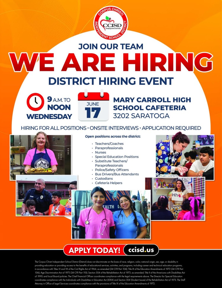 hiring event June 17th