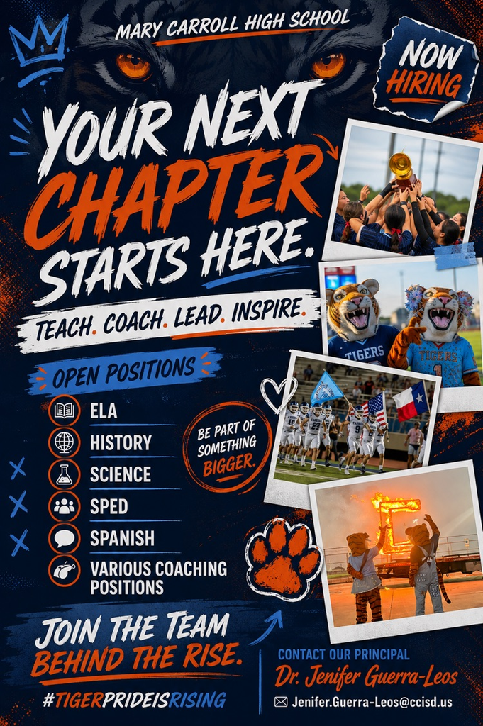 🐅⚡️ CARROLL IS CALLING. ⚡️🐅  We’re looking for educators and coaches 