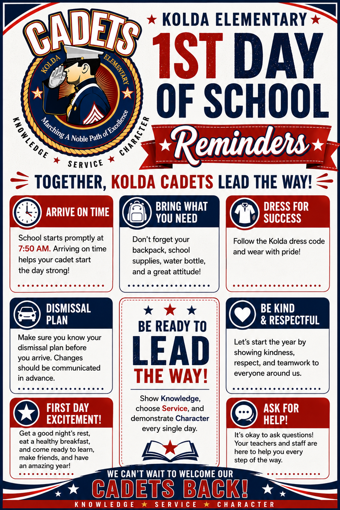 1st Day of School Reminders